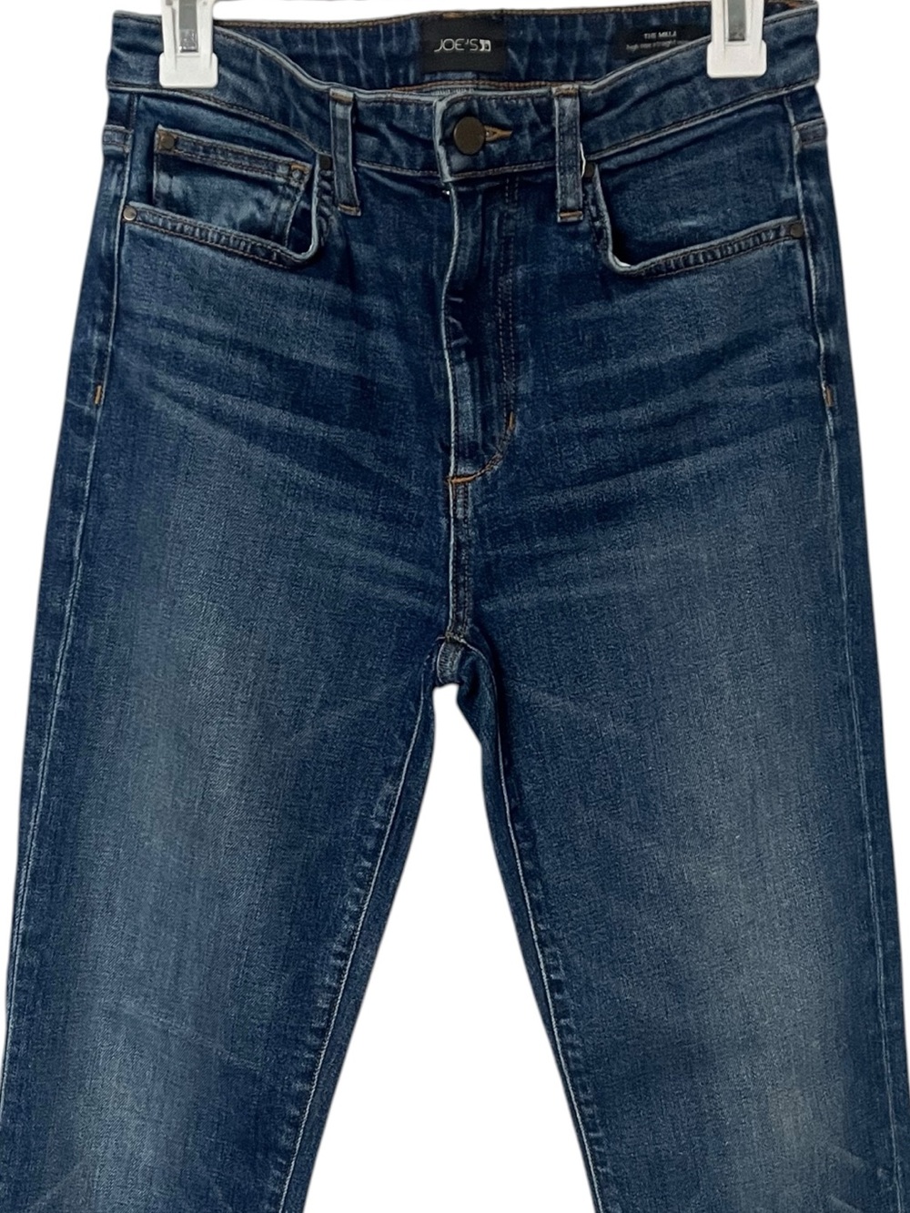 Joe’s The Milla High Rise Straight Ankle Jeans Size 27 Raw Hem Dark Wash
